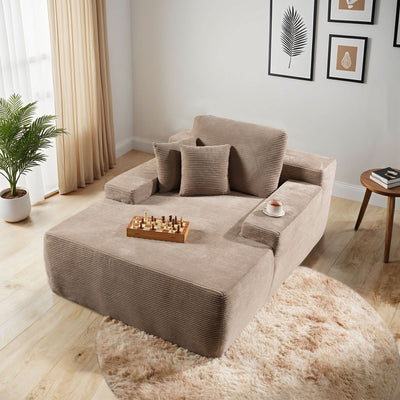 OVIOS 67''x48'' Chaise Lounge Chair Indoor, Oversized Upholstered Sofa Bed
