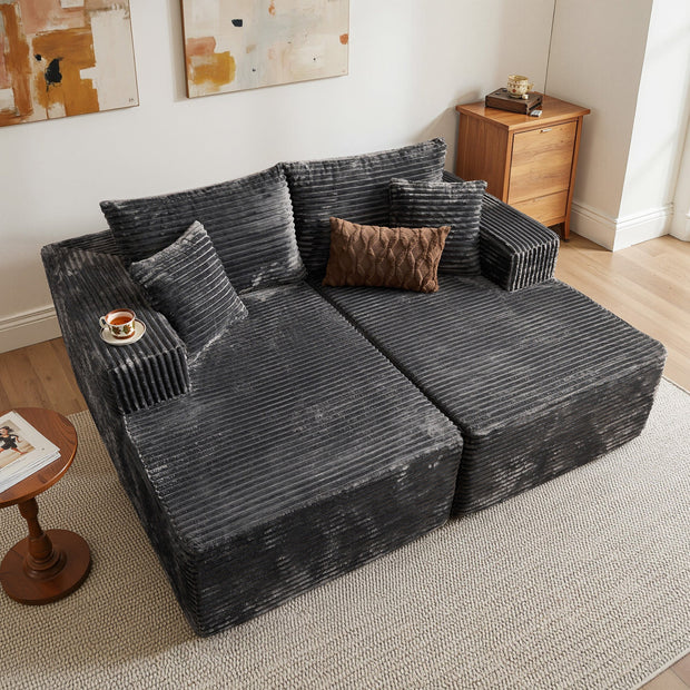 OVIOS 81" Boneless Sofa, Sleeper Couch, No Assembly Required