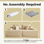 OVIOS 81" Boneless Sofa, Sleeper Couch, No Assembly Required