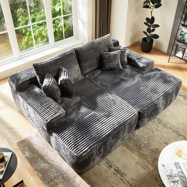 OVIOS 81" Boneless Sofa, Sleeper Couch, No Assembly Required