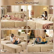 OVIOS 81" Boneless Sofa, Sleeper Couch, No Assembly Required