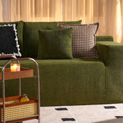 OVIOS 104" L-Shape Modular Couch with Chaise,Cloud Velvet Fabric,No Assembly Required